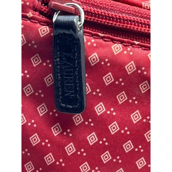 Vtg LAUREN by Ralph Lauren Toiletry Cosmetic Travel Bag 9.5" x 7" x 6.5" VGUC - Picture 5 of 13